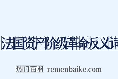 法国资产阶级革命反义词是什么意思的图片
